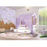 Cama Montessori com Auxiliar Cordão Led e Dossel - Lilás - 4
