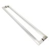 Puxador Portas Duplo Aço Inox Escovado Slin 80 cm para portas: pivotantes/madeira/vidro temperado/ - 3