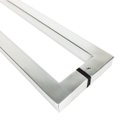 Ver imagem 2 de Puxador Portas Duplo Aço Inox Escovado Slin 80 cm para portas: pivotantes/madeira/vidro temperado/