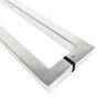 Puxador Portas Duplo Aço Inox Escovado Slin 80 cm para portas: pivotantes/madeira/vidro temperado/ - 2