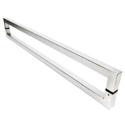 Puxador Portas Duplo Aço Inox Escovado Slin 1,8 m para portas: pivotantes/madeira/vidro temperado/