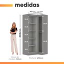 Ver imagem 3 de Guarda Roupas Modulado de Canto Madrid com 3 Portas Maxel