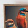 Quadro Pássaros com Moldura Dourada Impresso em Tela 62x43cm - 4