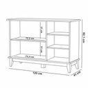 Ver imagem 5 de Buffet para Sala de Jantar 120cm Madeira Maciça Lira M06 Carvalho Fosco - Lyam Decor