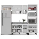 Ver imagem 4 de Armário de Cozinha Modulada Completa 4 Peças 270cm sem Tampo 100% Mdf Amara Politorno Móveis