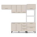 Ver imagem 3 de Armário de Cozinha Modulada Completa 4 Peças 270cm sem Tampo 100% Mdf Amara Politorno Móveis