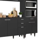 Ver imagem 7 de Armário de Cozinha com Tampo Cp02 180cm Pérola Preto Z34 - Mpozenato