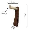 Ver imagem 2 de Gancho Pinus bastão com courino Caramelo