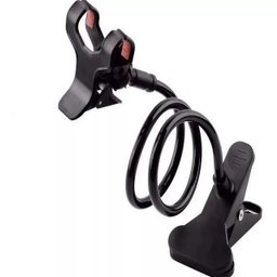 Suporte Celular Mesa Cabeceira Cama Haste Flexível Universal:Preto - 5