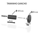 Ver imagem 4 de Relógio Adnet Preto Alça Preta Mostrador Cinzell Ponteiro Branco 40 cm
