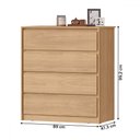 Ver imagem 3 de Cômoda Carla 4 Gavetas - Mx Móveis