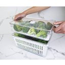 Ver imagem 4 de Kit 3 Organizadores Geladeira 2,8L Cozinha Multiuso Com Respiradouro Frutas Legumes Clear Fresh OU.