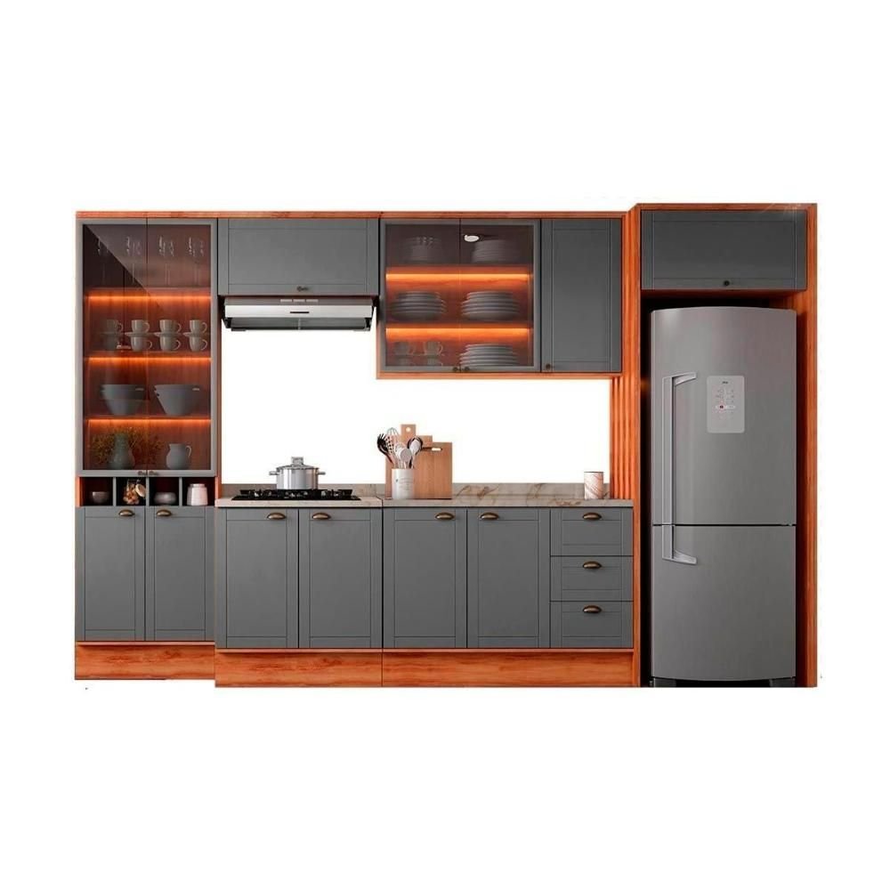 Kit de Cozinha Completa 9 Peças Bella (3aéreos+2balcões+1cristaleira ...
