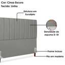 Ver imagem 4 de Cabeceira Queen 160 Cm com Frame Carla Linho Cinza Escuro Artte