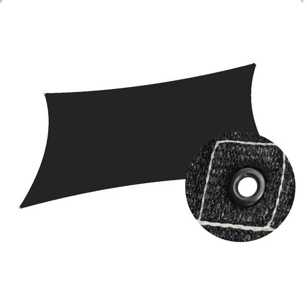 Tela Shade Preta Decorativa Com Bainha Ilhós e Kit 5x4 - 1