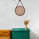 Ver imagem 3 de Relógio Adnet Branco Alça Preta Mostrador Camurça Ponteiro Branco 40 cm