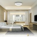 Ver imagem 4 de Lustre Plafon Seixos Led 3000k Moderno Branco 28w Bivolt