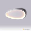Ver imagem 2 de Lustre Plafon Seixos Led 3000k Moderno Branco 28w Bivolt
