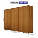 Ver imagem 3 de Guarda Roupa Casal Ares 6 Portas Cinamomo com Cômoda San Marino 8 Gavetas Cinamomo - Leifer