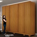 Ver imagem 6 de Guarda Roupa Casal Ares 6 Portas Cinamomo com Cômoda San Marino 8 Gavetas Cinamomo - Leifer