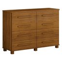 Ver imagem 7 de Guarda Roupa Casal Ares 6 Portas Cinamomo com Cômoda San Marino 8 Gavetas Cinamomo - Leifer