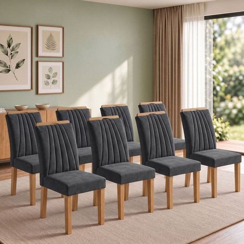 Conjunto 8 Cadeiras para Sala de Jantar Arizona