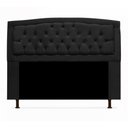 Ver imagem 2 de Kit Cabeceira Geovana + Calçadeira Baú Veneza Casal 140cm Suede - Renascer Decor:Preto