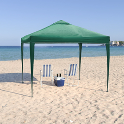 Tenda Articulada Gazebo 3x3m Articulado Alumínio Praia Camping com Bolsa - Verde - 2