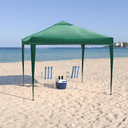 Ver imagem 2 de Tenda Articulada Gazebo 3x3m Articulado Alumínio Praia Camping com Bolsa - Verde