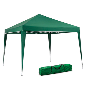 Tenda Articulada Gazebo 3x3m Articulado Alumínio Praia Camping com Bolsa - Verde