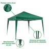 Tenda Articulada Gazebo 3x3m Articulado Alumínio Praia Camping com Bolsa - Verde - 6