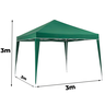 Tenda Articulada Gazebo 3x3m Articulado Alumínio Praia Camping com Bolsa - Verde - 7