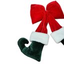 Ver imagem 5 de Laço Vermelho Aveludado Enfeite Natal Vila Natalina 35cm 45cm e 60cm Tamanho:bota M