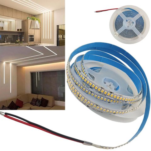 Fita Led 240 Leds 6500K Branco Frio 16W Sala Quarto Casa Decoraçao Iluminaçao Gamer Casa Loja Teto R