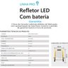 Refletor Holofote Led C/ Bateria Recarregável Portátil 300w Branco Frio Ctb - 4