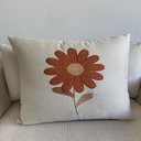 Ver imagem 1 de Almofada Linho Bordada Margarida 45x45 com Enchimento