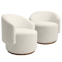 Ver imagem 2 de Kit 02 Poltrona Decorativa Orgânica Espanha para Sala Bouclê:bege Claro