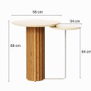 Ver imagem 3 de Mesa Lateral Dupla Living Off-white Imcal