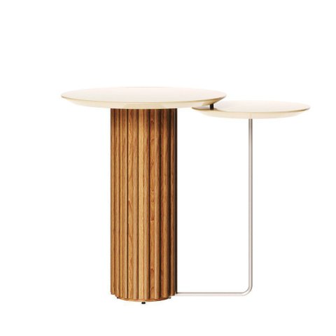 Mesa Lateral Dupla Living Off-white Imcal