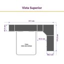 Ver imagem 5 de Guarda Roupa Dormitório Modulado Paris Casal Queen 1,58 M Canto - Roupeiro Luciane M01:avelã / Verde