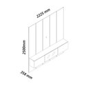 Ver imagem 4 de Estante para TV e Home Theater até 84 Polegadas com LED 100% MDF 222,5CMX250CM LED Realce Luminare