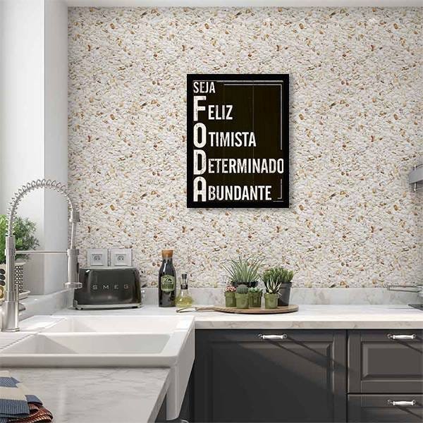 Quadro Decorativo Seja Feliz, Otimista, Determinado - 2