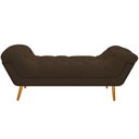 Ver imagem 5 de Kit Cabeceira 140 cm Suede + Calçadeira Madrid Marrom