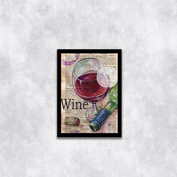 Quadro Decorativo Taça de Vinho - 1
