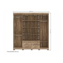 Ver imagem 2 de Guarda Roupa Casal 8 Portas e 4 Gavetas c/ Pés Nápoles Atacama - Santos Andirá