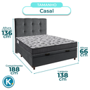 Ver imagem 3 de Kit Cama Box Bau + Cabeceira + Colchão Casal D33 - Iso100 - Ortobom