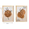 Quadro Decorativo Caixa Alta 2 un 40x60 Folhas Minimalismo Arte na Arte Moldura Ocre - 3