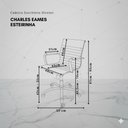 Ver imagem 3 de Cadeira Giratória Alta Diretor Charles Eames Esteirinha Couro PU Preta 11D