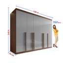 Ver imagem 5 de Guarda-Roupa Grande Casal 6 Portas 06 Gavetas 2,20m Frente 100% MDF Vermont