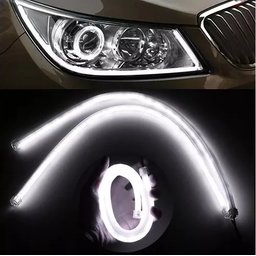 Par Fita Barra Led Neon 12v Para Farol 30cm Branca - 3